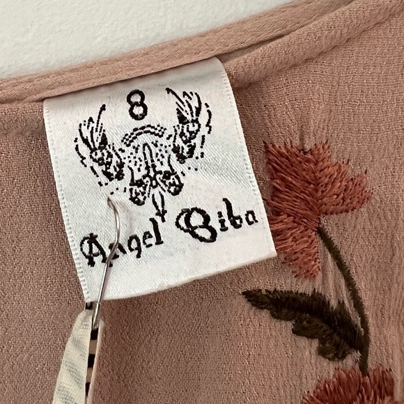 ANGEL BIBA Floral Embellished Fit and Flare Mini Dress Size 8 NWT - Picture 8 of 16